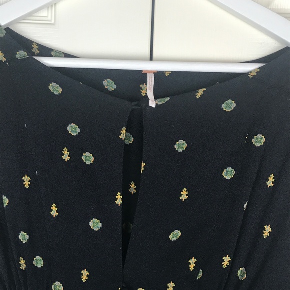 Free People Love Grows Romper Black Combo XS - Picture 6 of 8